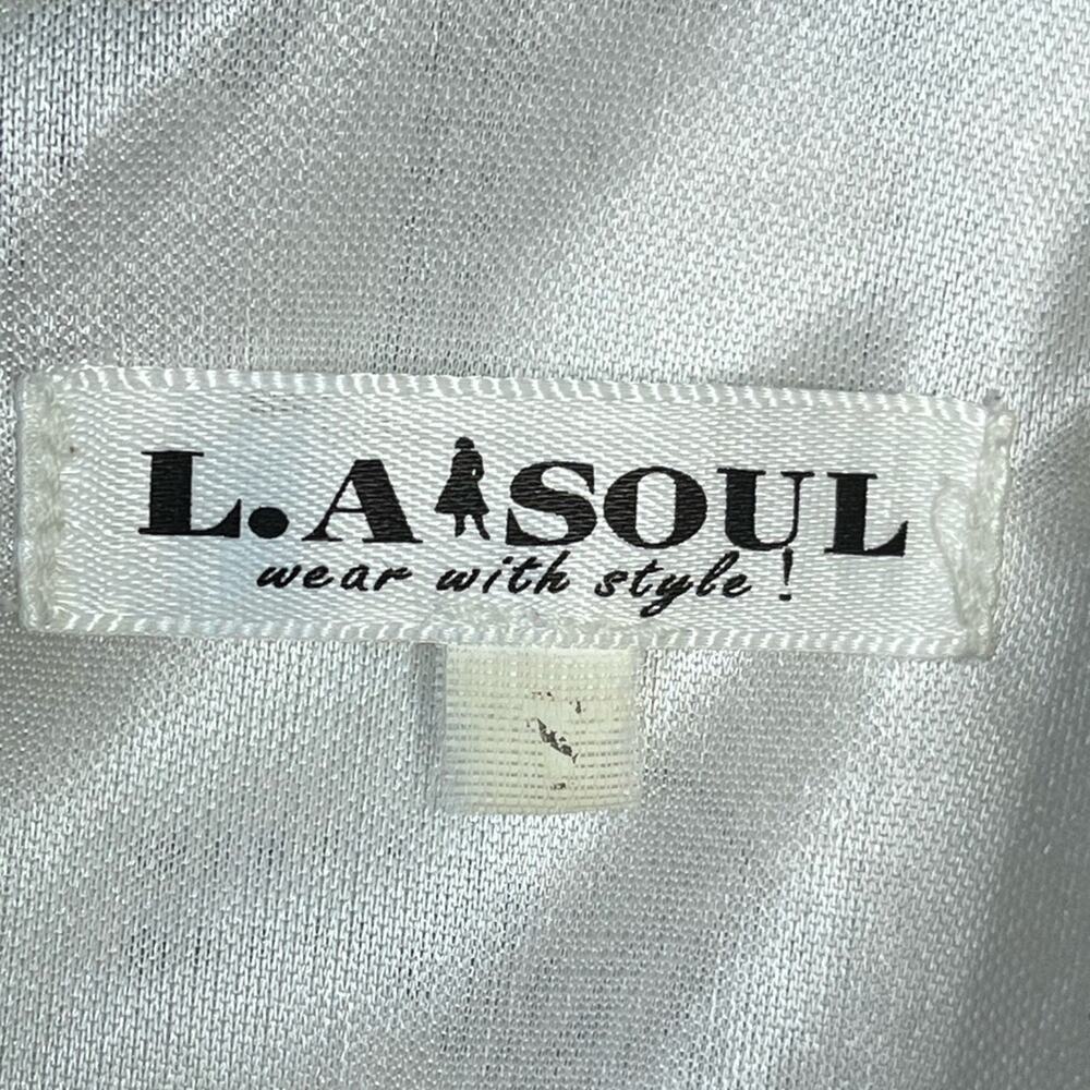 L.A. SOUL white & navy zebra novelty print sleeveless dress size small - Picture 5 of 7